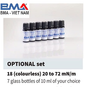Bộ 7 chai mực thử đo sức căng bề mặt Arcotest Blue từ 18-72 dyne